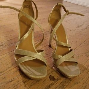 Calvin Klein leather 4 in strappy sandals